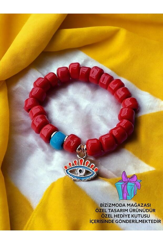 Glass Basement Bead Charm Evil Eye Bead Bracelet Evil Eye Beaded Bracelet
