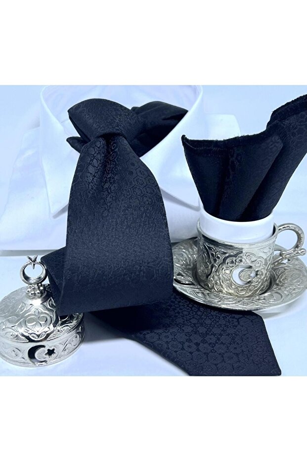 DOKUMA MENDİLLİ KRAVAT - 2