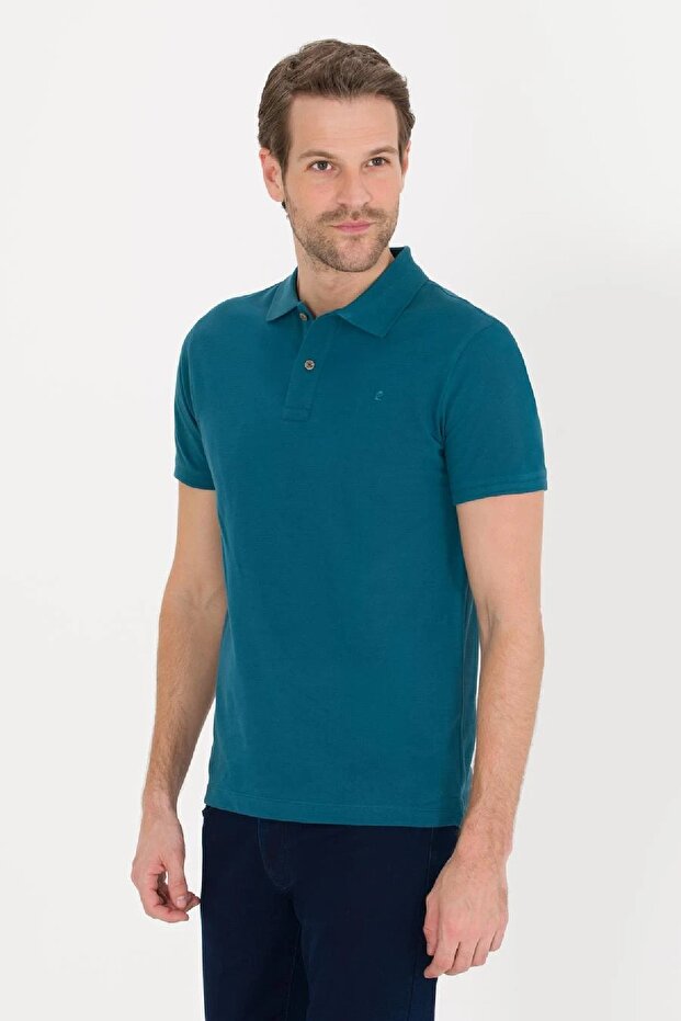 Slim Fit Polo Yaka Basic Tişört - 2