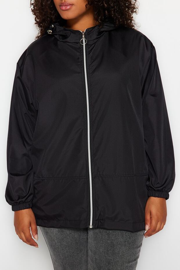 Vízlepergető kapucnis oversize kabát - műszaki szövet, vékony szezonális TBBAW24AW00006 - 3