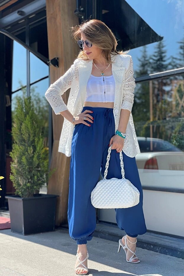 Embroidery Patterned White Jacket - 2