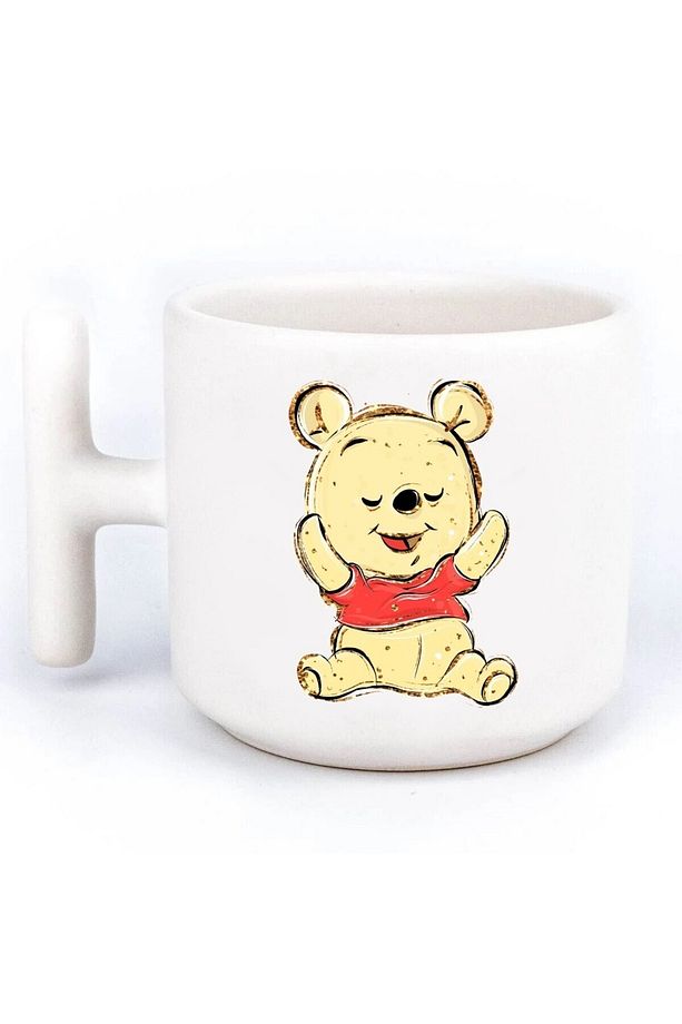 Winnie The Pooh Pooh, İyor (Eeyore), Piglet 3'lü El Yapımı T Kulplu Fincan - 2