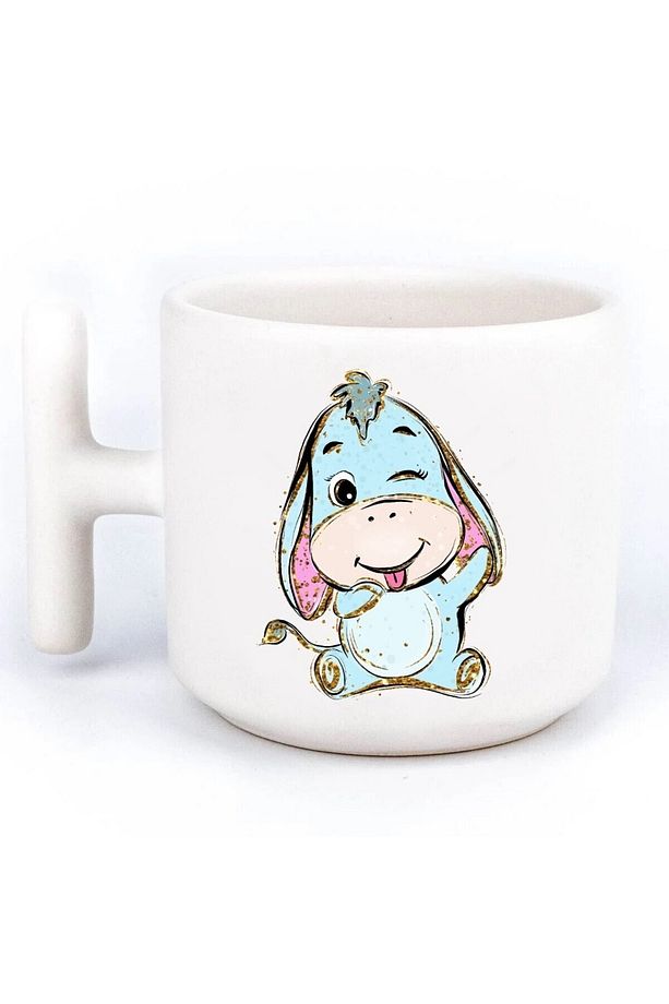 Winnie The Pooh Pooh, İyor (Eeyore), Piglet 3'lü El Yapımı T Kulplu Fincan - 4