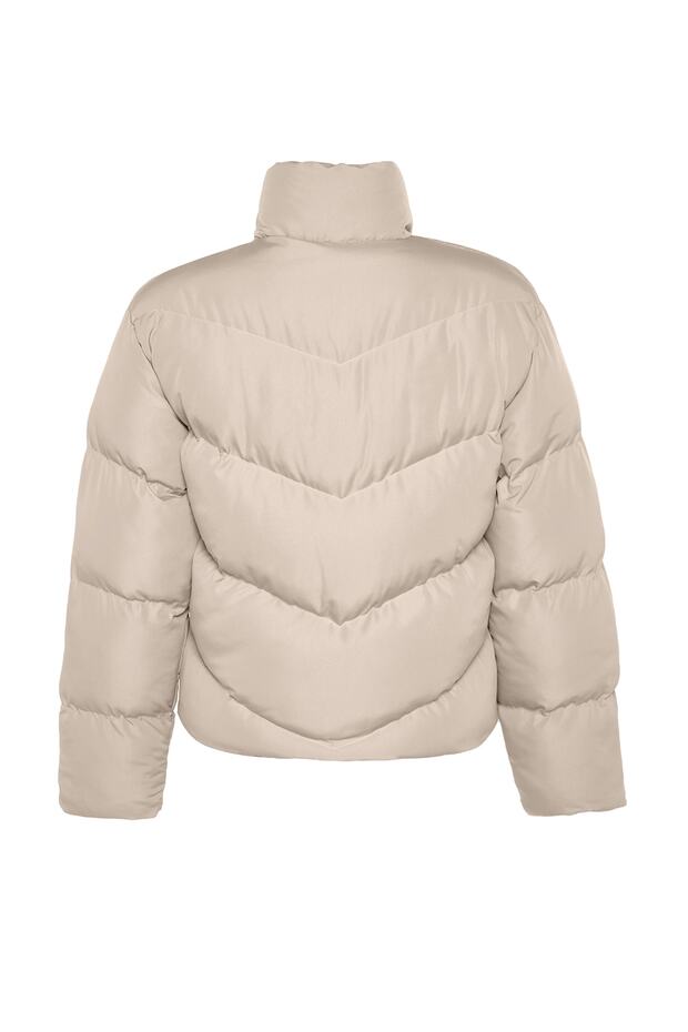 Bej Regular Kalıp Su İtici Şişme Mont TWOAW24MO00048 - 12