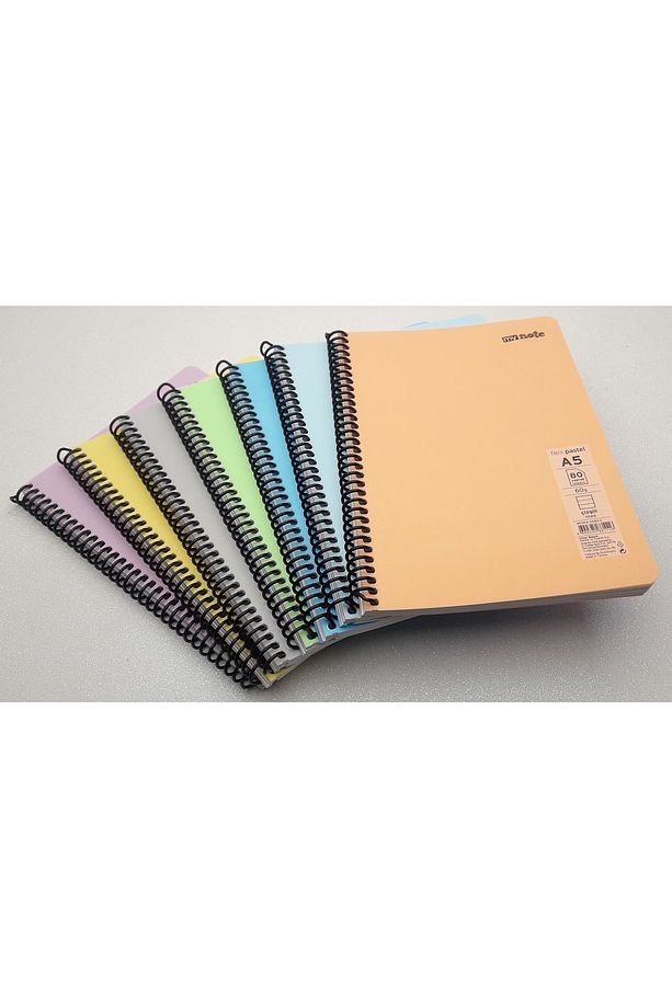 My Note Flex Pastel A5 (3 Kareli + 1 Çizgili ) Spiralli 80 Yaprak 4 Lü Paket - 2