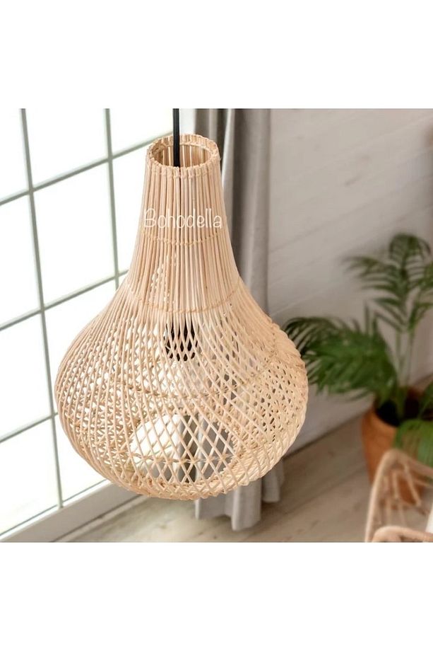 Rattan Bambu Hasır Avize Aydınlatma - 2