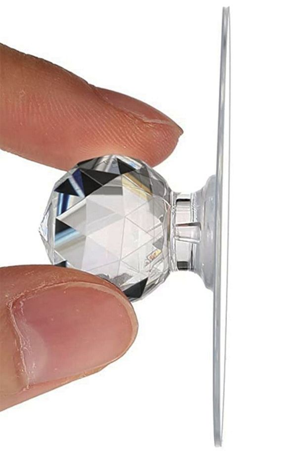 ® 2 Adet Kristal Kendiliğinden Güçlü Yapışkanlı Kulp Askısı Tutma Kolu - 7