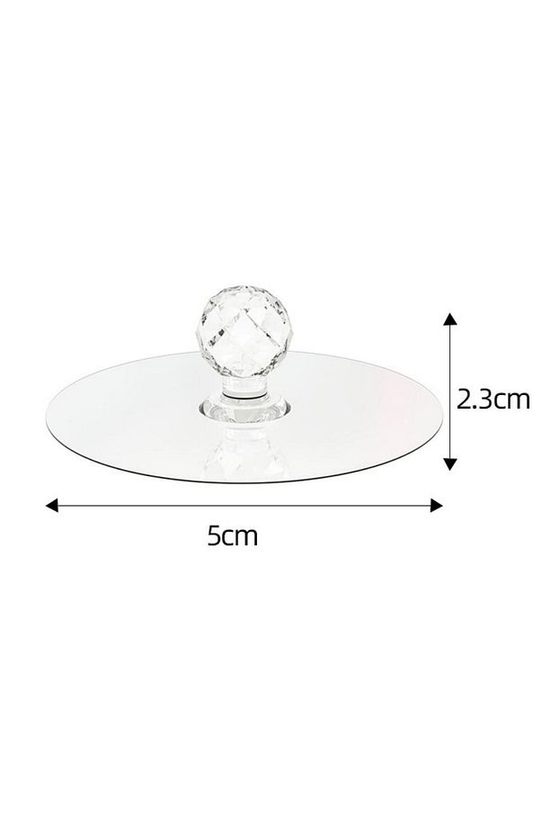 ® 2 Adet Kristal Kendiliğinden Güçlü Yapışkanlı Kulp Askısı Tutma Kolu - 8
