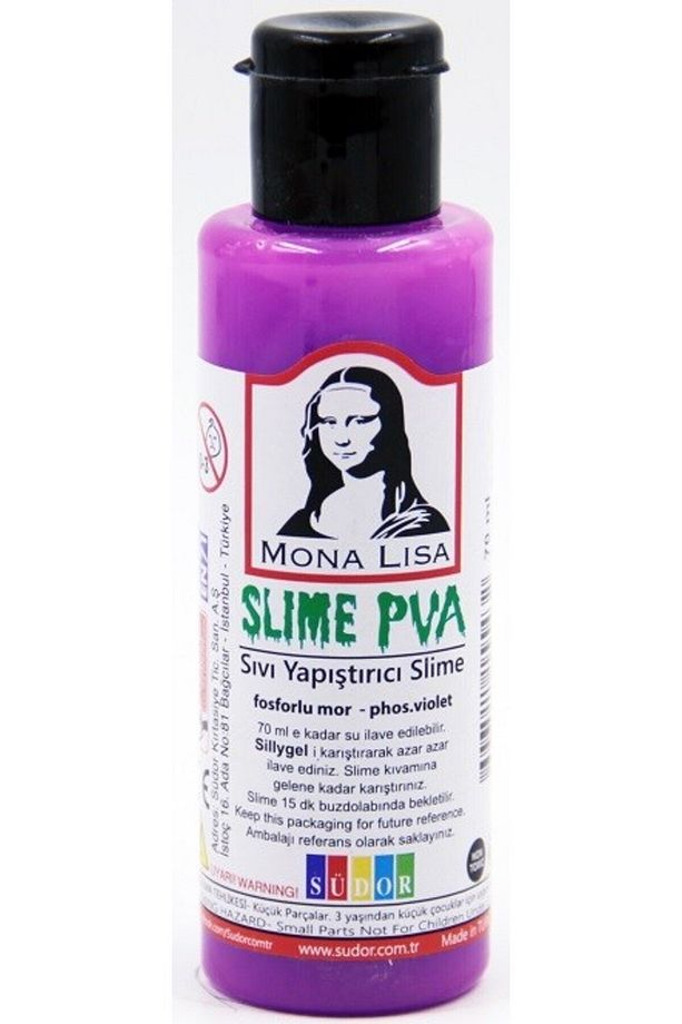 SÜDOR SLIME 70 ML FOSFORLU MOR SL01-16 - (12 Adet) - 1