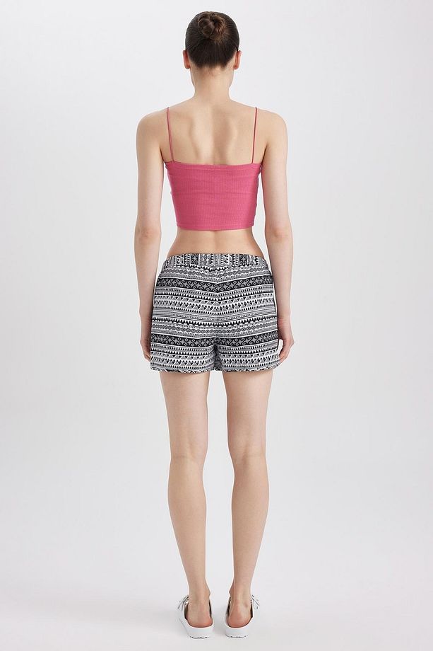Fall In Love Regular Fit Etnik Desenli Deniz Şortu - 7