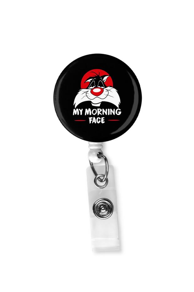 My Morning Face Drop Print Yoyo Badge Holder Yoyo Badge Holder