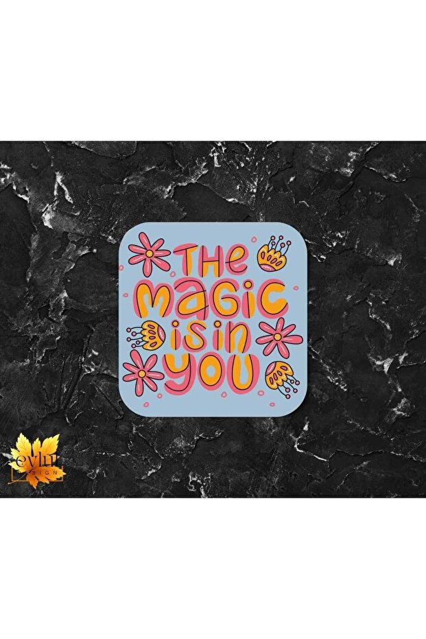 قاعدة أكواب مربعة من خشب إم دي إف مطبوعة بتصميم خاص من Magic Is In You