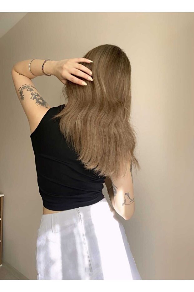 göğüs dekolteli crop bluz - 3