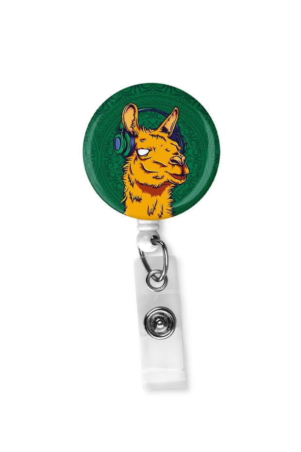 Cool Lama Drop Print Yoyo Collar Card Holder Yoyo Card Holder