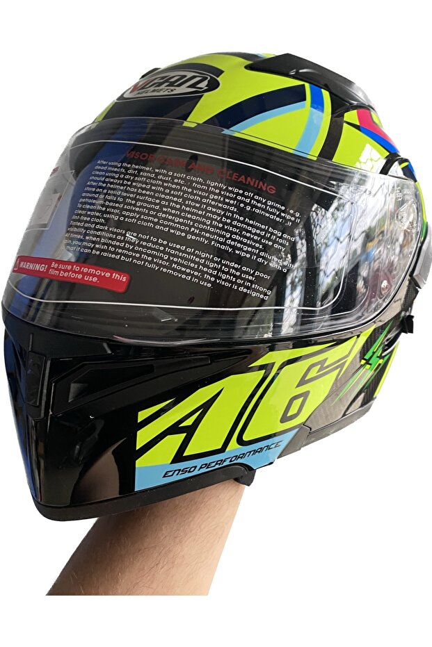 Vcan JK 19 - 902 çene açılır Güneş vizörlü kask - 2
