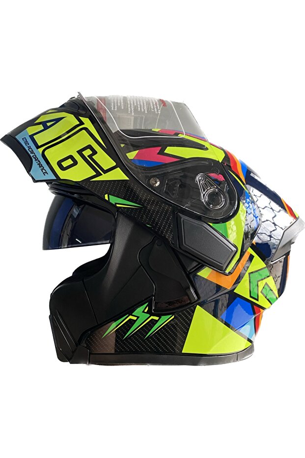 Vcan JK 19 - 902 çene açılır Güneş vizörlü kask - 3