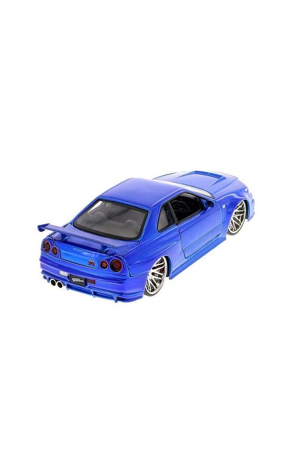 1:24 Hızlı Ve Öfkeli Fast And Furious Brian's Nissan Skyline GT-R [BNR34] Mavi Model Araba - 8