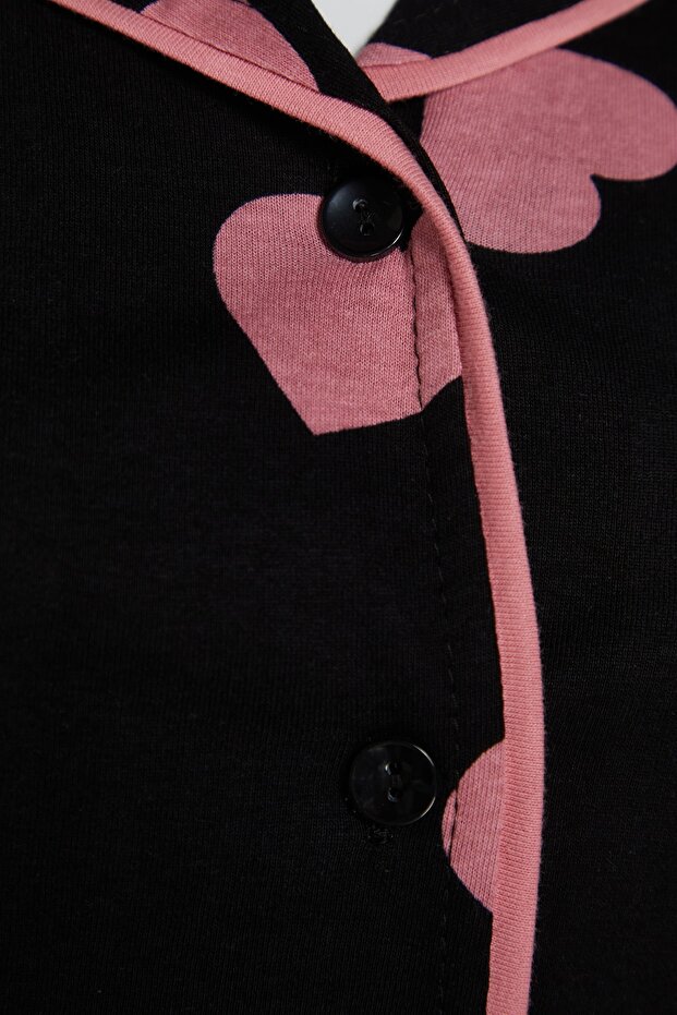 Wielokolorowy zestaw piżam z dzianiny we wzorzyste serca TBBSS22PT0224 - 7