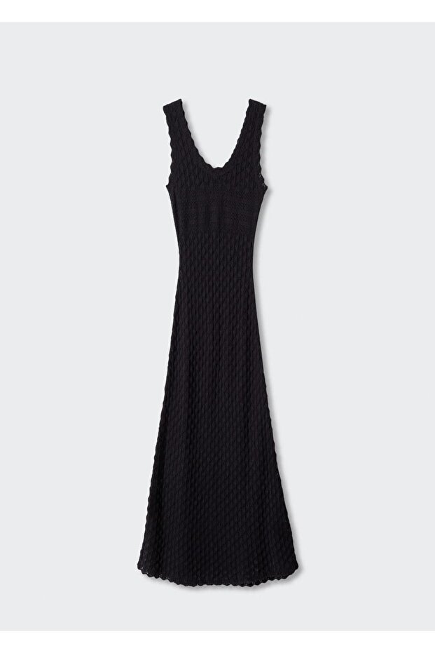 Delikli Uzun Elbise - 3