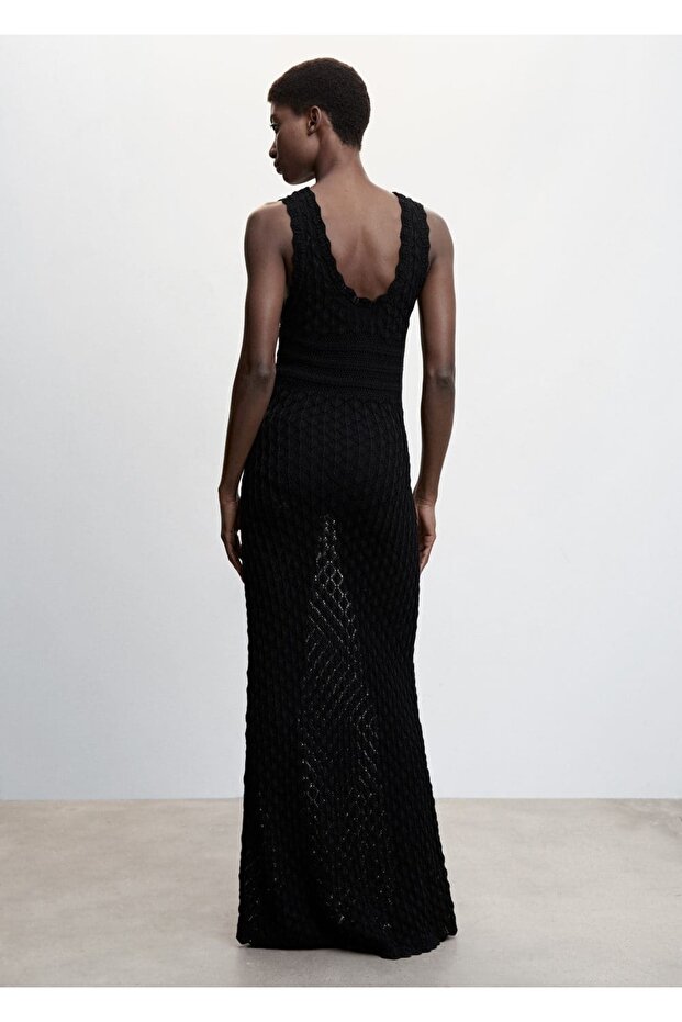 Delikli Uzun Elbise - 4