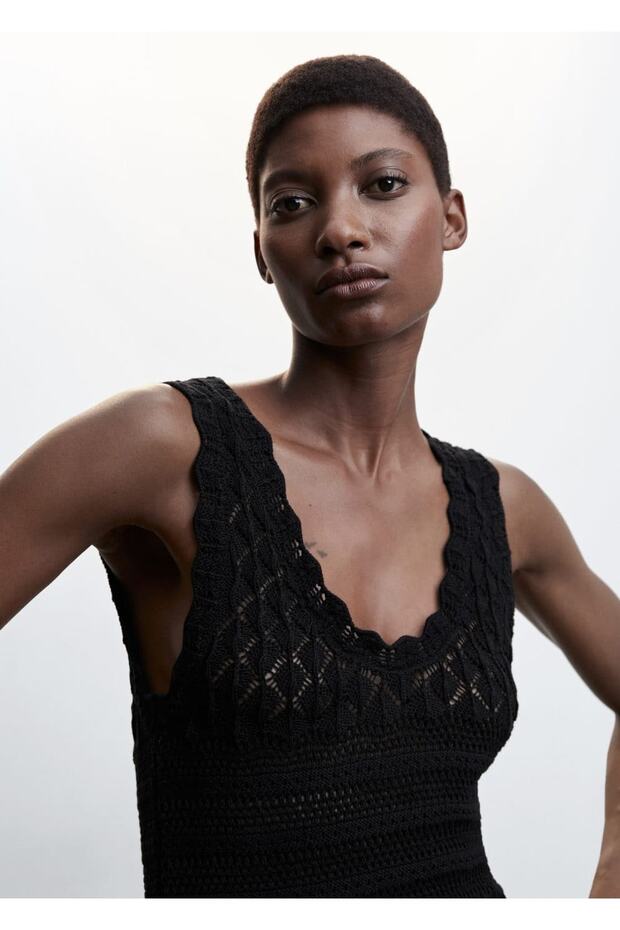 Delikli Uzun Elbise - 6