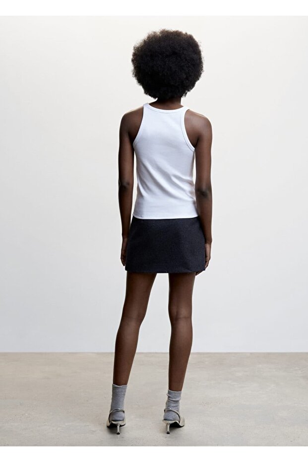 Lastik Örgü Pamuklu Bluz - 4