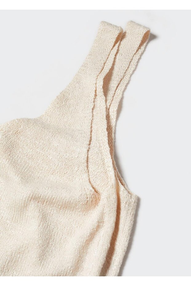 Askılı Triko Bluz - 5