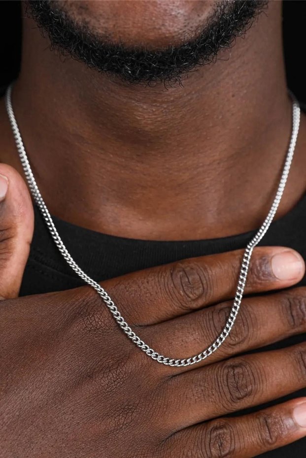 2 mm Gourmet Men's Necklace 316 L Steel Men's Chain Necklace