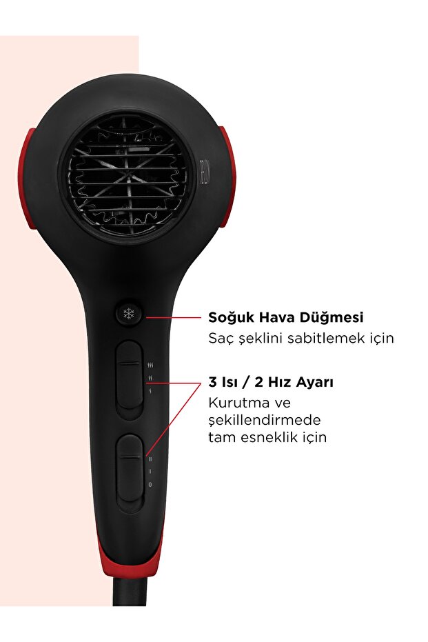 Smoothstay Hindistan Cevizi Yağlı Saç Kurutma ve Fön Makinesi RVDR5317E - 6