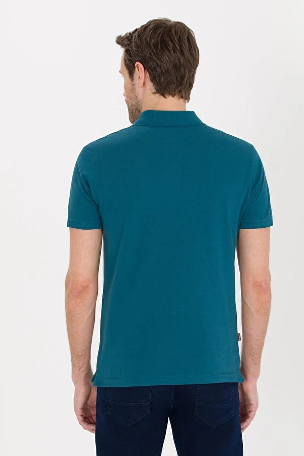 Slim Fit Polo Yaka Basic Tişört - 4