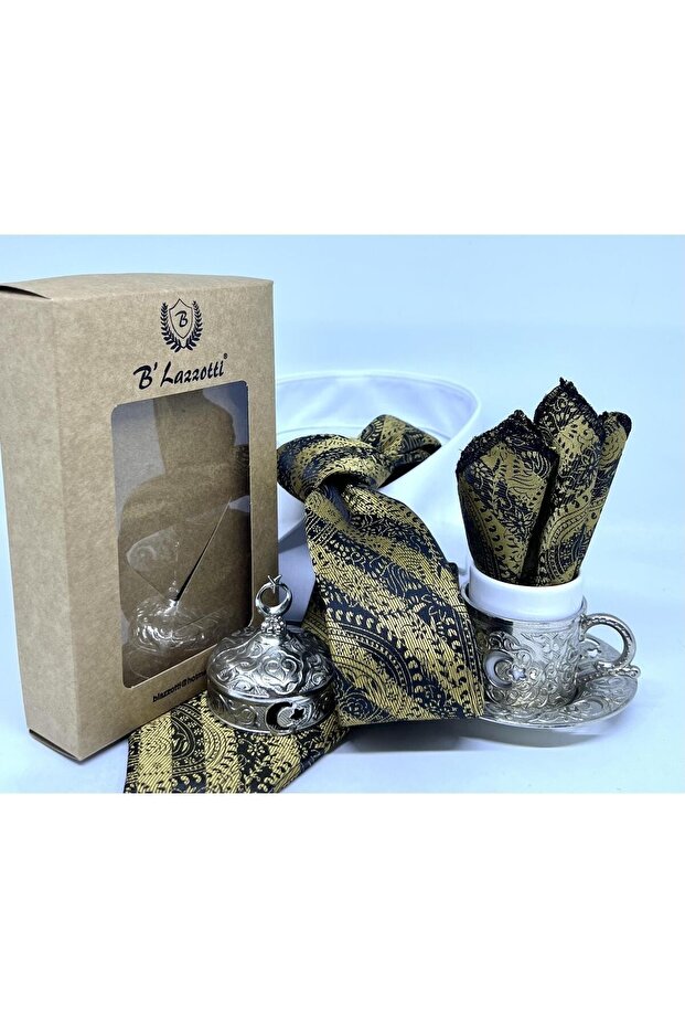 DOKUMA MENDİLLİ KRAVAT - 2