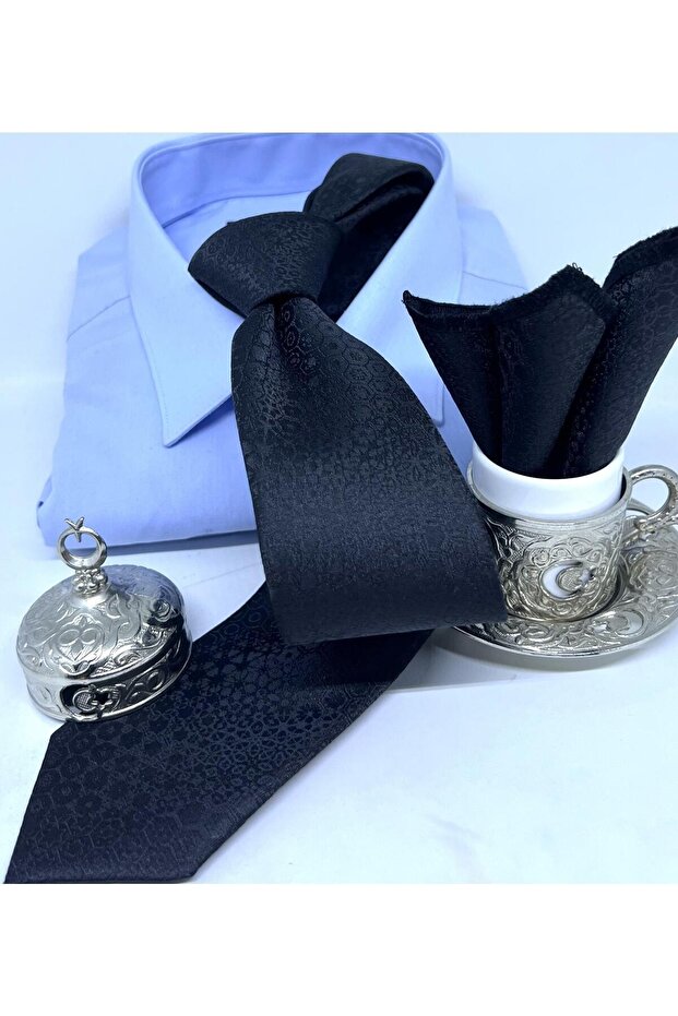DOKUMA MENDİLLİ KRAVAT - 3