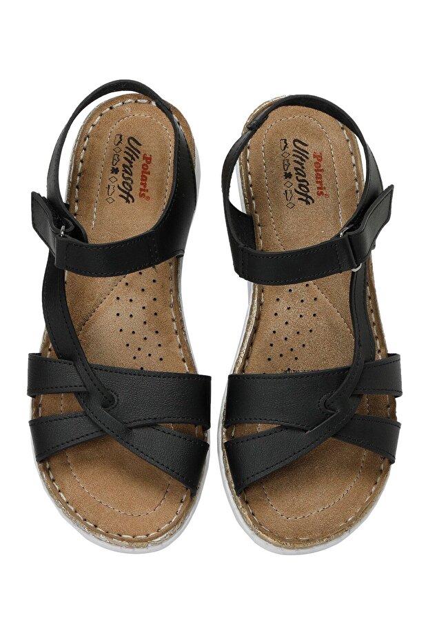 162627.Z3FX Siyah Kadın Comfort Sandalet - 4