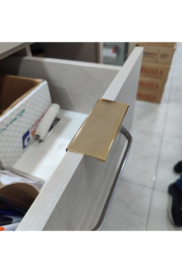 YARİS ( ALTIN ) 10CM ENTEGRE KULP ARKADAN VİDALANIR ÇEKMECE TV ÜNİTE KONSOL ŞİFONYER KAPAK KULP 10CM - 4
