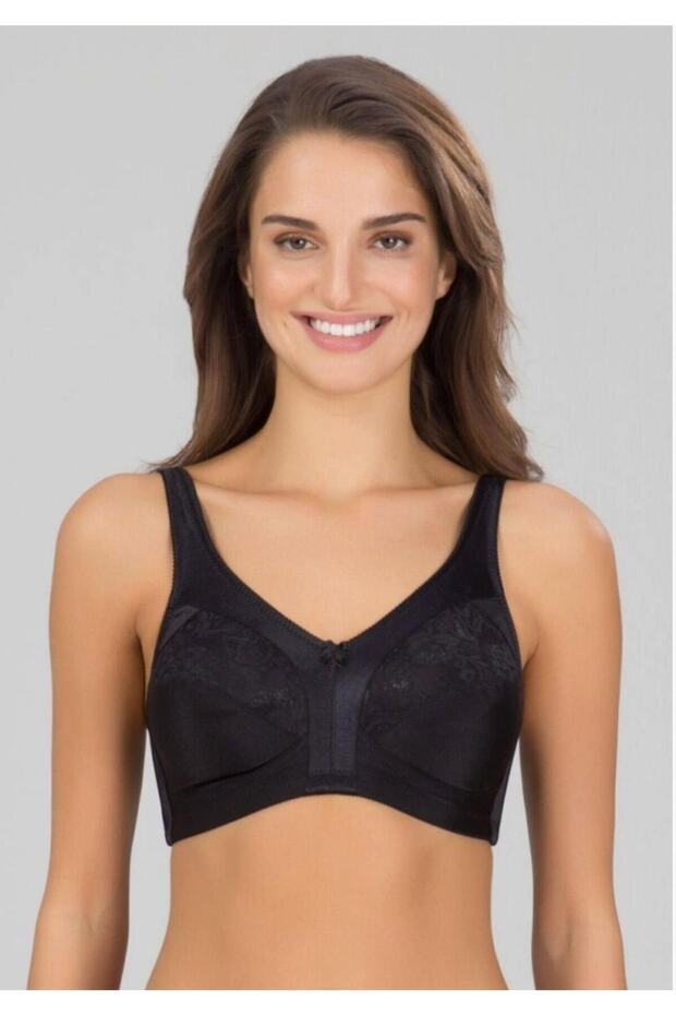 Women's Black Wire-Free Cotton Padded Unsupported Bra New Season
