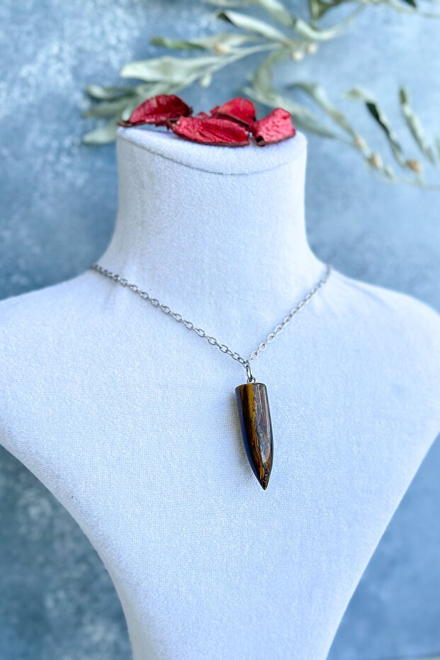 Kaplangözü Doğaltaş Kurşun Kolye - 1