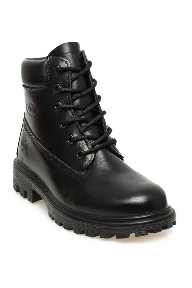 7108M Leather Trend Black Men's Boots