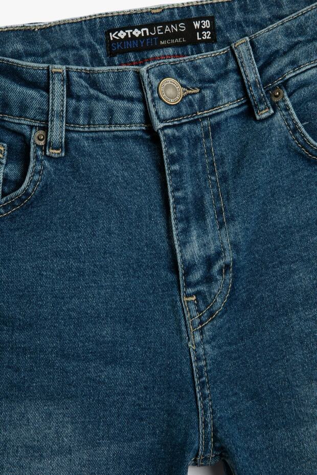 Erkek Açık İndigo Jeans