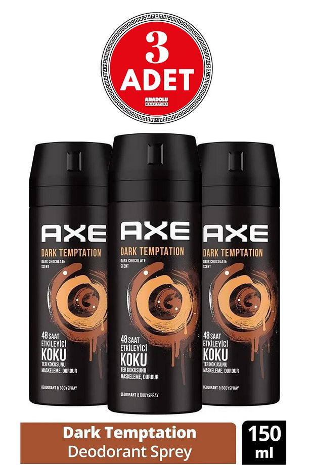 Dark Temptation Erkek Sprey Deodorant 150 Ml (3 Adet) - 1