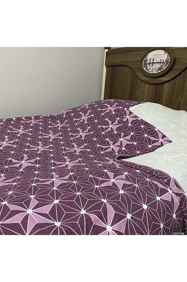 Desenli Yazlık Pike Örtü Tek Kişilik %100 Pamuk - 2