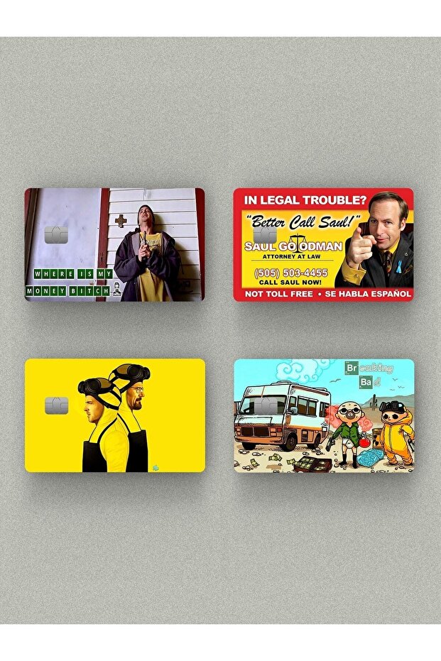 Breaking Bad Set of 4 Credit Card & Akbil Sticker Covering