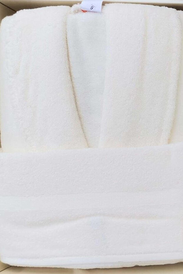 Ruby Aile Bornoz Seti Krem-Mürdüm - 2