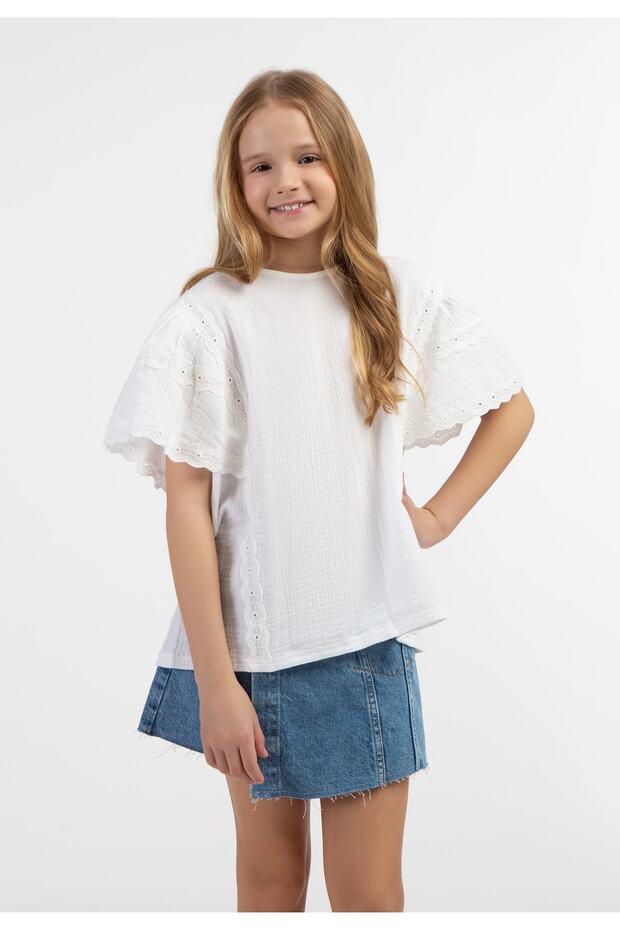 Blusenshirt mit Spitze - 2