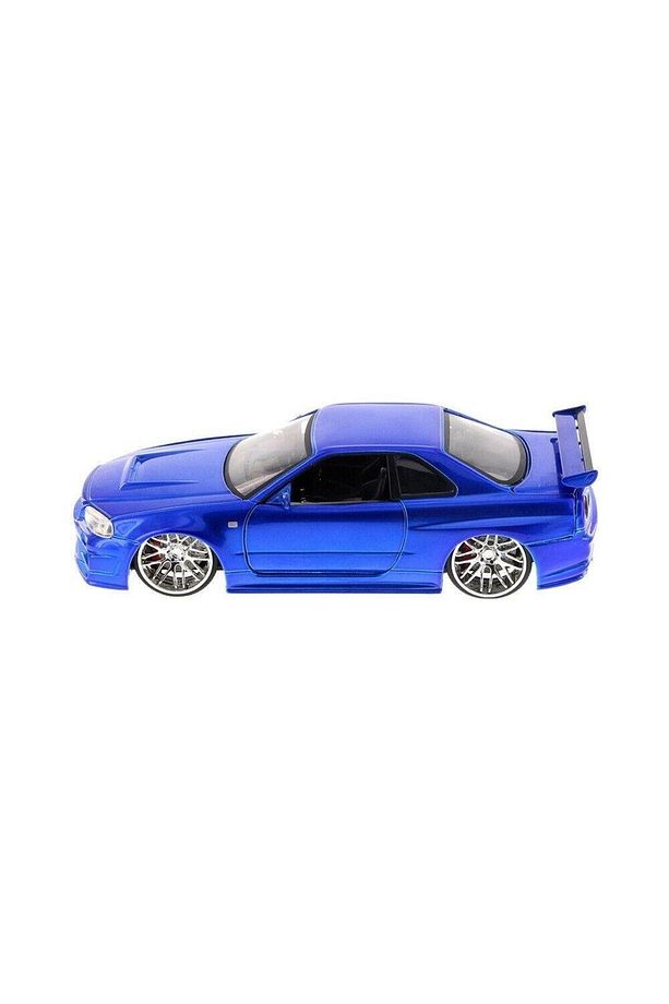 1:24 Hızlı Ve Öfkeli Fast And Furious Brian's Nissan Skyline GT-R [BNR34] Mavi Model Araba - 6