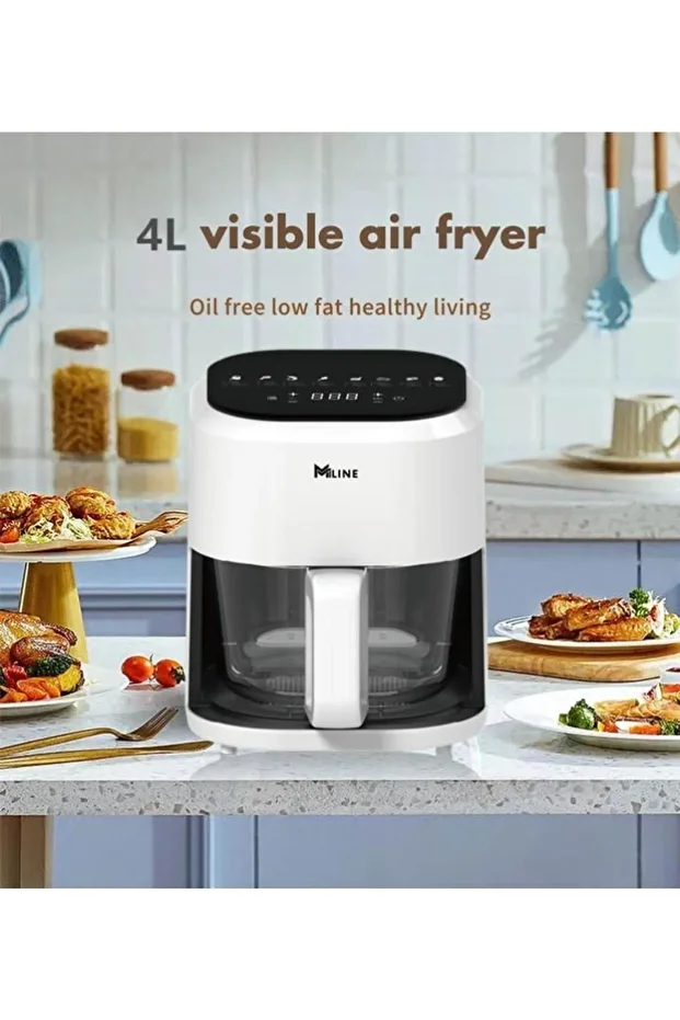 Orginal Mİ LİNE CAM HAZNE 4Lt airfryer sıcak hava fritözü - 3