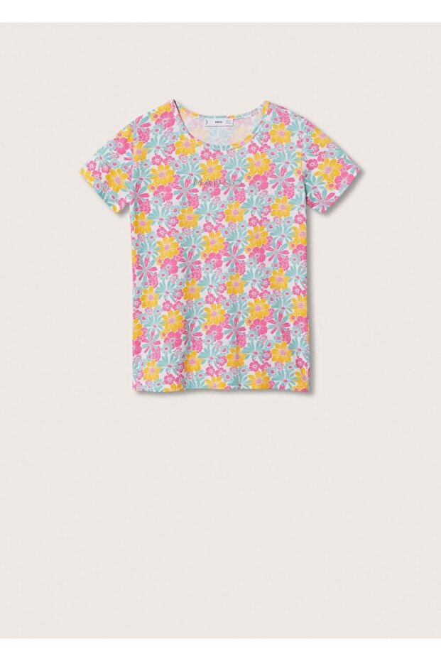 Logo Işlemeli Desenli Tişört - 3