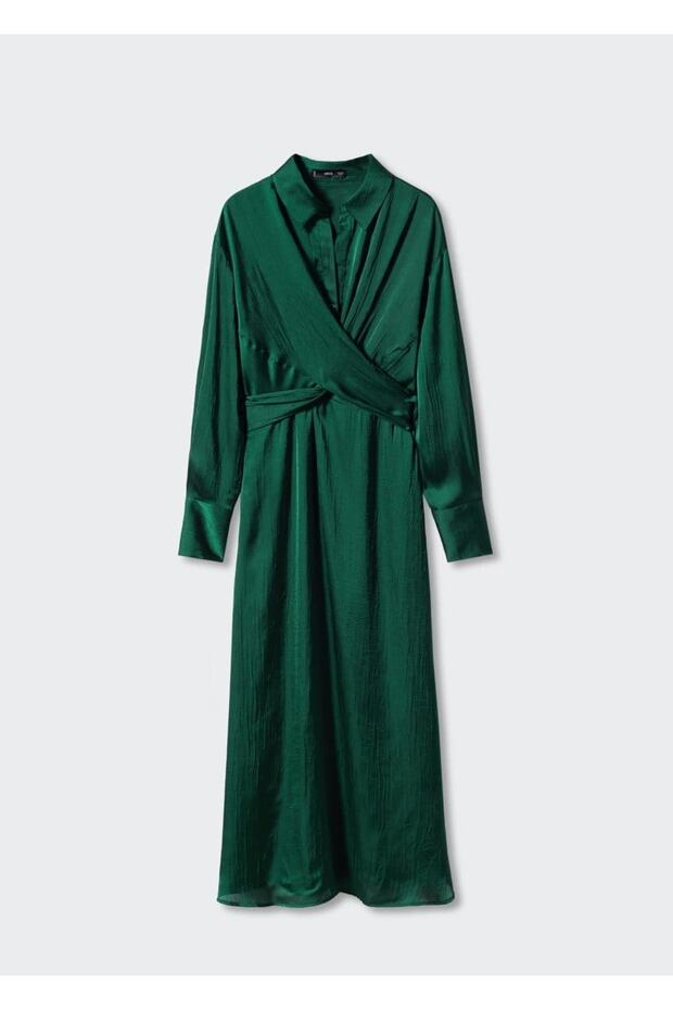 Anvelop Kesimli Gömlek Elbise - 3