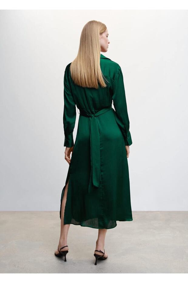 Anvelop Kesimli Gömlek Elbise - 4