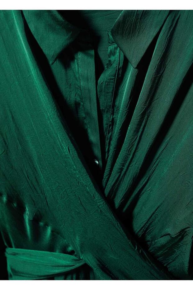 Anvelop Kesimli Gömlek Elbise - 5