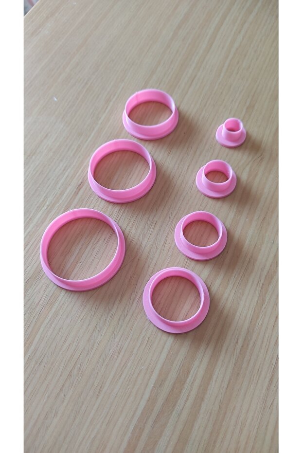 Polimer Kil Kalıbı Daire 7'li Set - 3